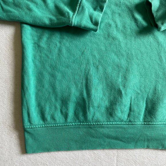 The North Face Sweatshirt Mens M Green Long Sleeve Fleece Logo Pullover - Picture 5 of 10